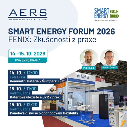 AERS na Smart Energy Forum 2026: ukážeme, jak baterie a chytrý software šetří energii